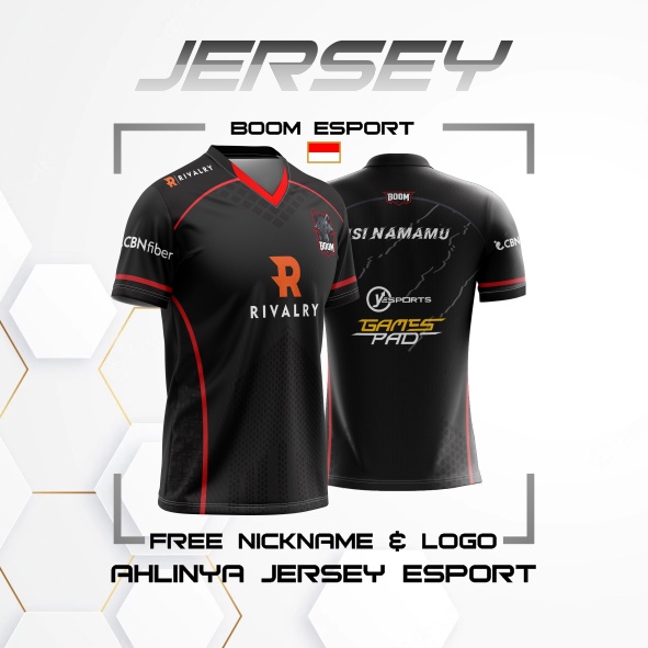 JERSEY BOOM ID ESPORT TERBARU FULL PRINTING BISA PAKAI NAMA GRATIS