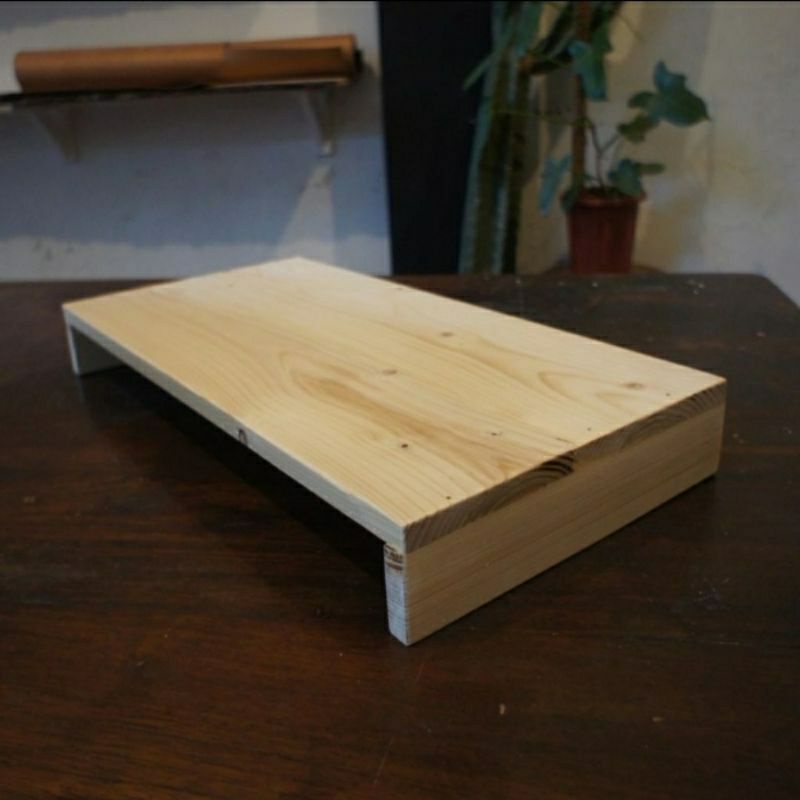 Meja Monitor laptop Kayu Dudukan Laptop Monitor