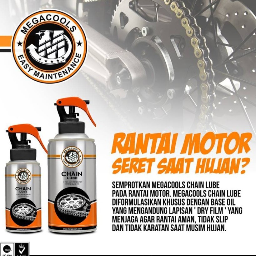 CHAIN LUBE Pelumas Rantai / Gear Sepeda Motor MEGACOOLS - 300ml