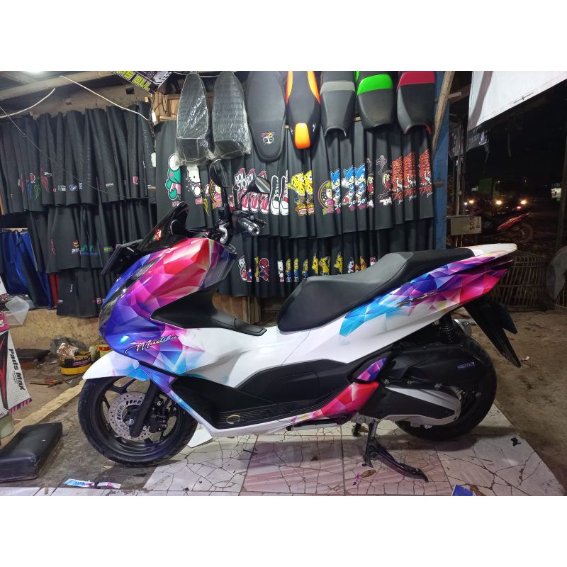 striping stiker decal full bodi new PCX 160 motif warna