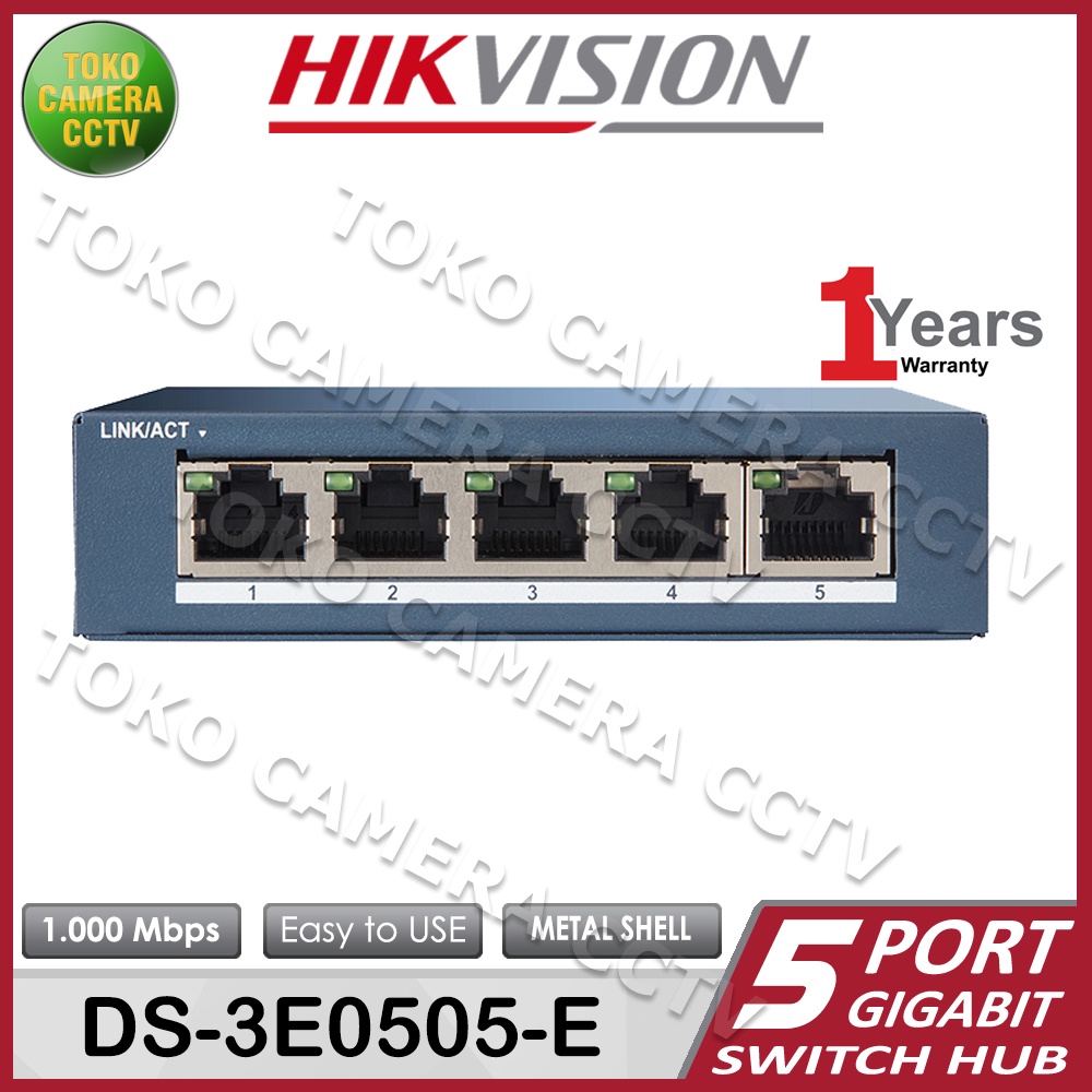 SWITCH HUB GIGABIT HIKVISION DS-3E0505-E 5 PORT ETHERNET SWITCH