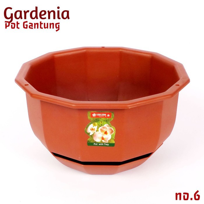 Pot Gantung Gardenia No 6 / Pot Gantung + Tatakan / Pot Tanaman