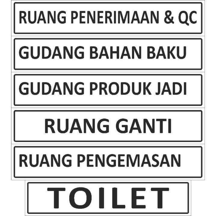 

Acrylic Papan Nama custom sign Label Ruangan