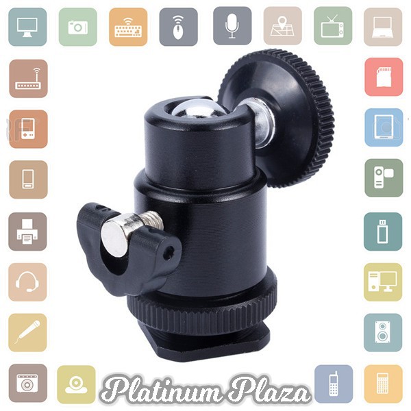 Ball Head Kamera Hot Shoe 1/4 - Black`EA6Z5J-