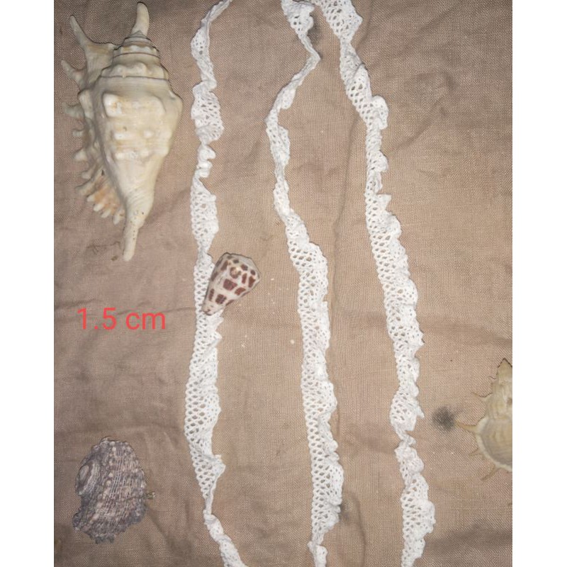 renda flisket putih renda kerut renda karet renda melar renda accesoris renda pita renda kecil