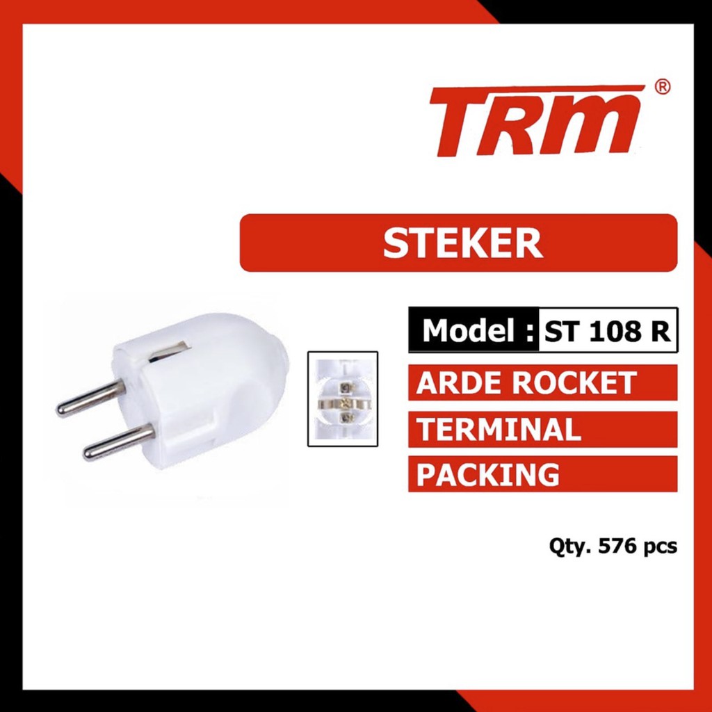 @24 Pcs (1 Kotak) TRM ST-108R Steker Arde Rocket SNI / Colokan Listrik