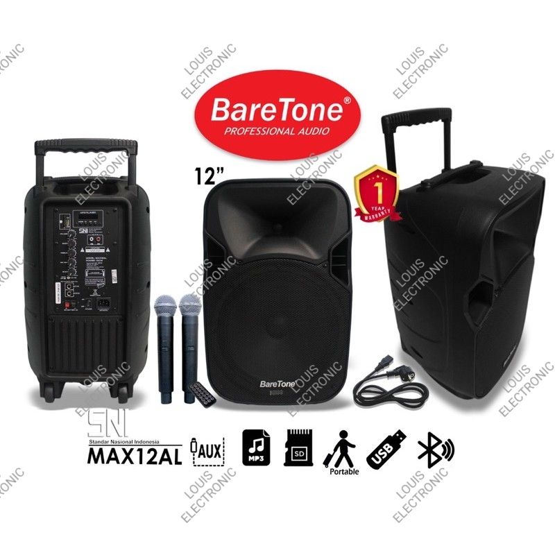 Speaker Portable BareTone MAX12AL 12AL 12 AL 12 Inch ORIGINAL