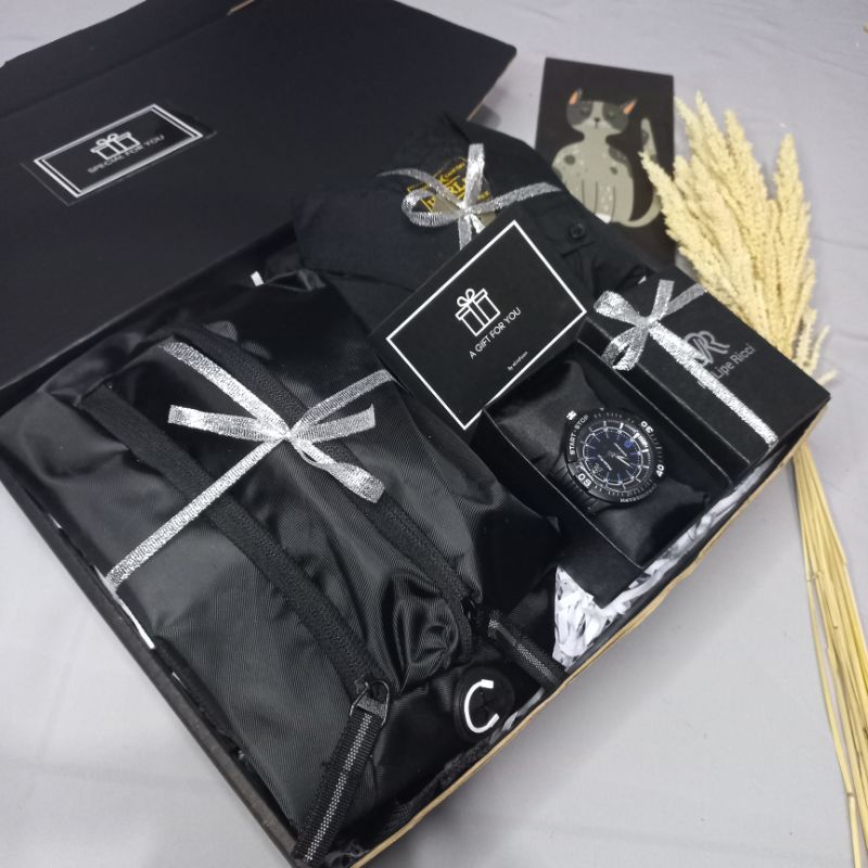 [KEMEJA POLOS] HAMPERS COWOK PREMIUM GIFT BOX COWOK KADO ULANG TAHUN HADIAH WISUDA