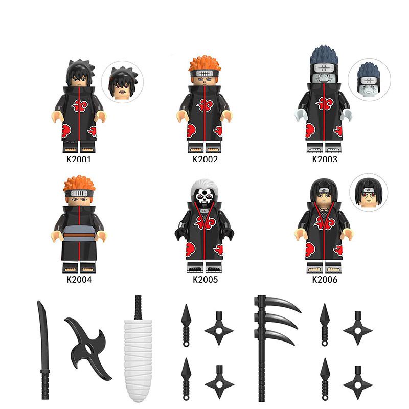 Aneka Gaya Naruto Bangunan Anak Blok Minifigures Edukasi Mainan Baru