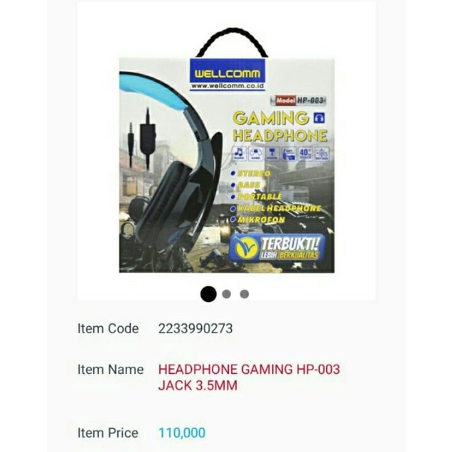 HEADPHONE GAMING HP-003