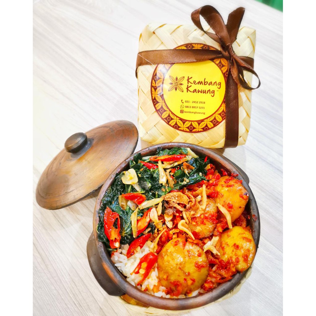 

Nasi Kendil Jengkol Teri Balado Kembang Kawung