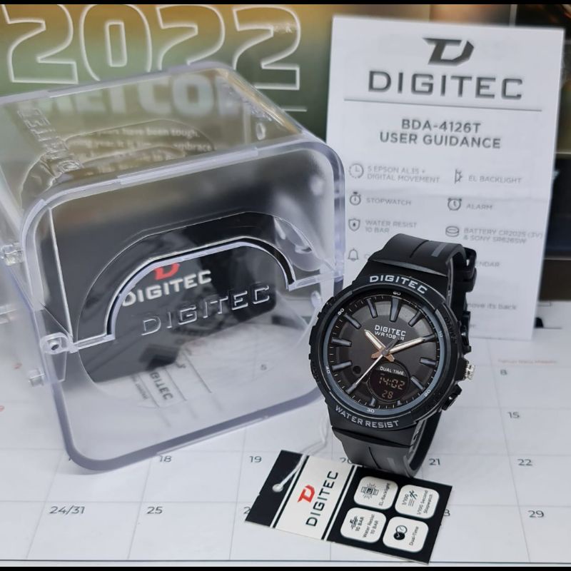 Jam Tangan Wanita Analog DIGITEC BDA-4126T Rubber Original