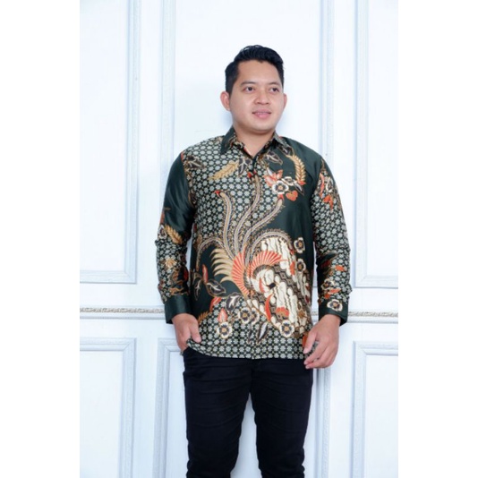 KEMEJA BATIK PRIA SEMI SUTRA SILKY PREMIUM