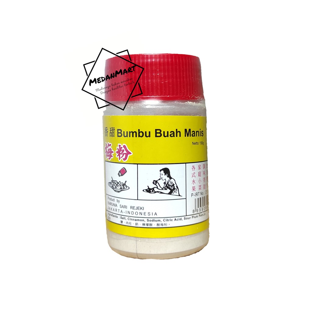 

Bumbu Buah Buahan Semboi Kiamboy Plum Manis Pedas Bubuk cap Elang 150 gram