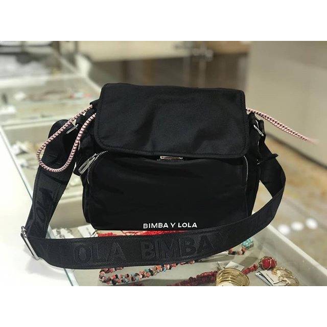 Bimba Y Lola Black Flap Crossbody Bag (Sale)