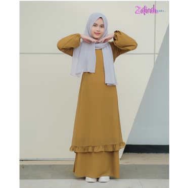 ZAERAYA  Gamis Malaysia Anak Terbaru / Gamis Remaja / Gamis Polos Anak Perempuan / Baju Muslim Anak 
