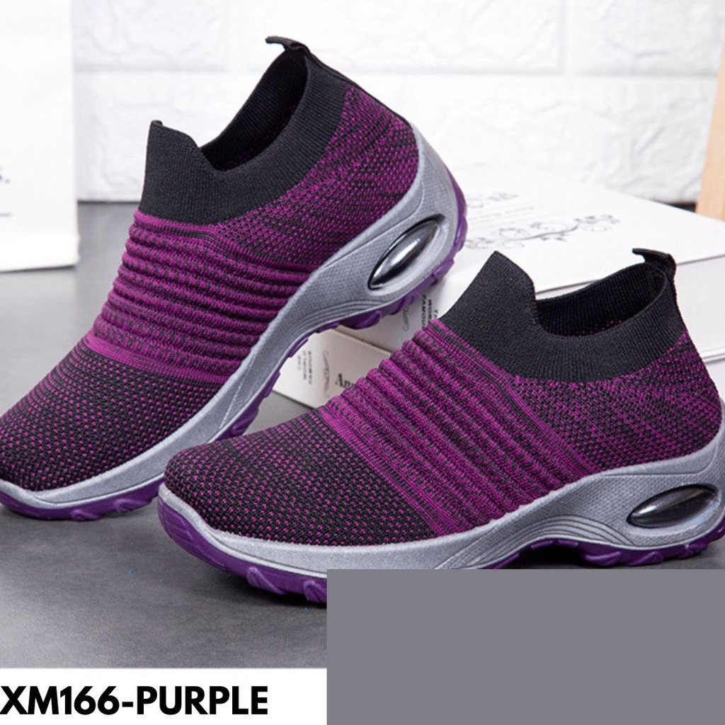 SEPATU WANITA SNEAKERS TREND BOOMING OLAHRAGA BANGET BAHAN FLYKNIT IMPORT M166