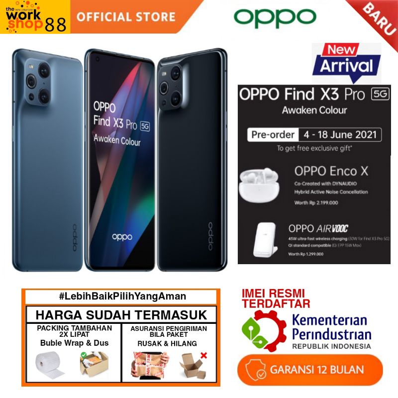 HP Baru Oppo Find X3 Pro Ram 12GB 256GB 12/256 - No Repack - New Segel