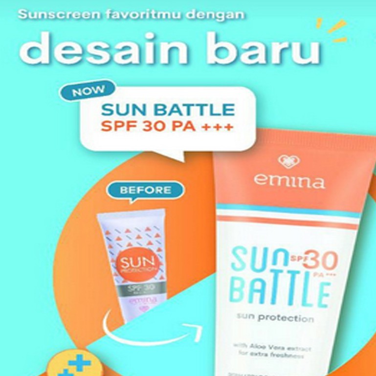 EMINA Sun Battle Sun Protection SPF 30 60ml (BESAR)