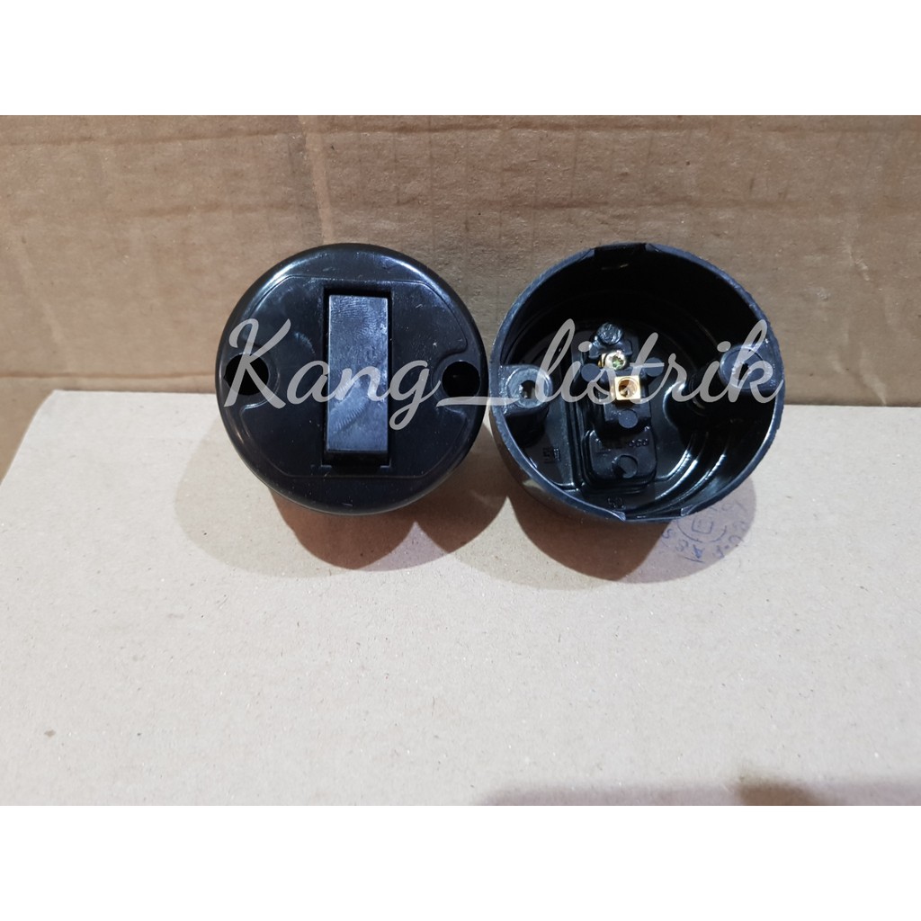 Saklar Single / Engkel / Tunggal OB Broco Hitam - 630N