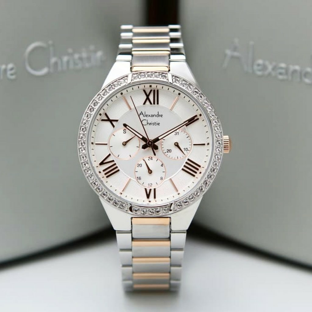 AC alexandre Christie AC 2718  wanita original stainless steel silver rose gold