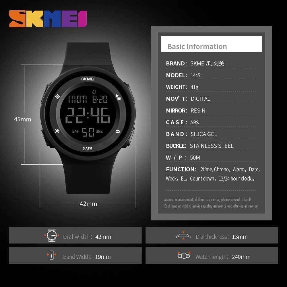 SKMEI 1445 Jam Tangan Pria Digital Anti Air WATCHKITE WKOS