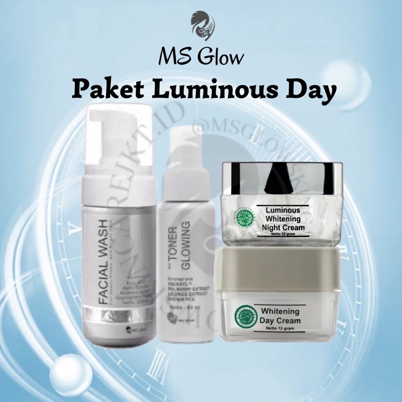 MS GLOW PAKET LUMINOUS | PAKET WAJAH MS GLOW ORIGINAL FREE POUCH