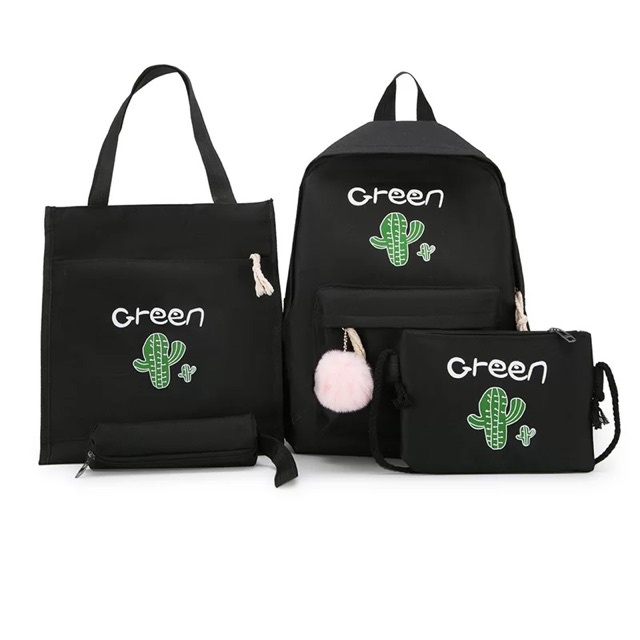 [ COD ] ZOLA - Tas Ransel Backpack Fashion Wanita DONA-GREEN(HITAM)
