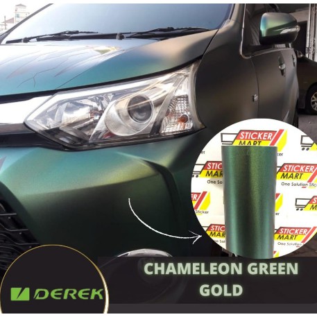 

Sticker Wrap Premium Green Gold Metalic Satin Hijau Chameleon 152cmx50