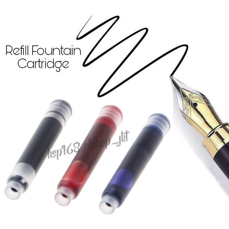 

Refill Pen Fountain {Refill Cartidge} Standart Ink | Isi Ulang Fountain Pen | Tinta Kaligrafi