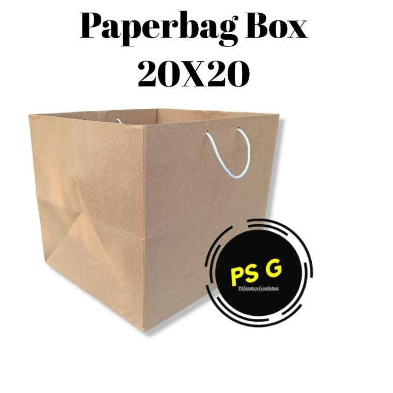 

✳ paperbag polos dus 20x20box nasi/besek (Lusin) ♛
