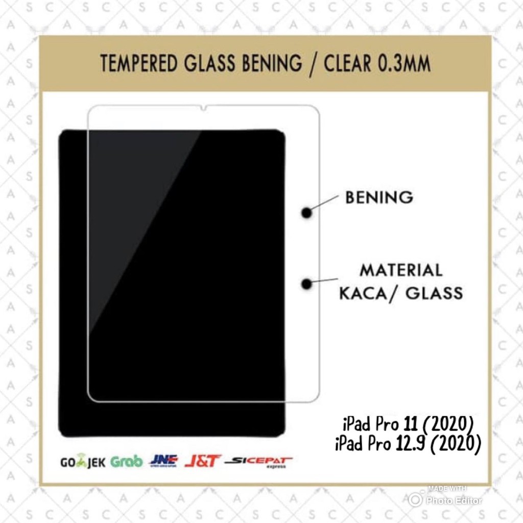 CASA Tempered Glass iPad Pro 11&quot; Inch / 12&quot; Inch 2020 - Clear 0.3mm