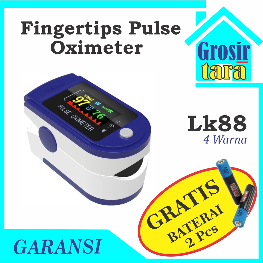 Fingertip pulse oxymeter oximeter LK88 SpO2 alat ukur kadar oksigen darah LK 88