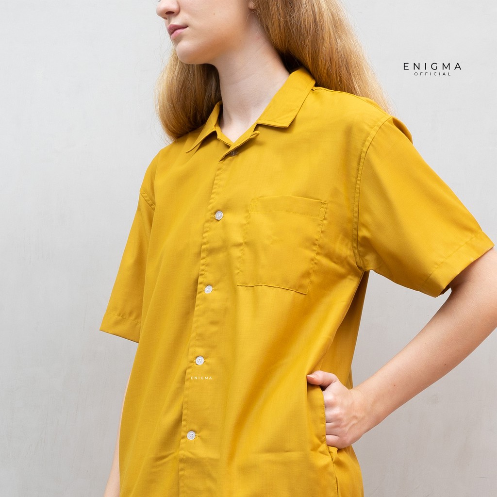 KEMEJA WANITA PRIA ORIGINAL ENIGMA SHORT SLEEVE KEMEJA PENDEK