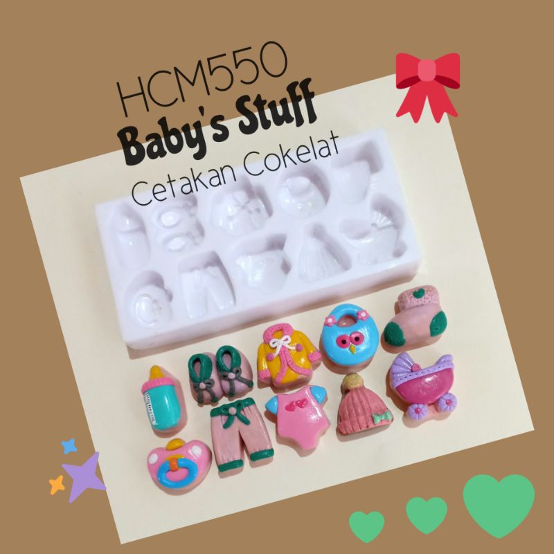 HCM550 BABY's Stuff (perlengkapan bayi) - cetakan coklat silikon