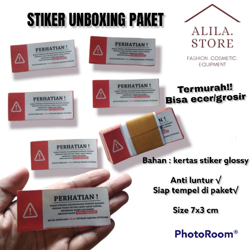 

STIKER UNBOXING (PEMBUKAAN PAKET) SIAP TEMPEL