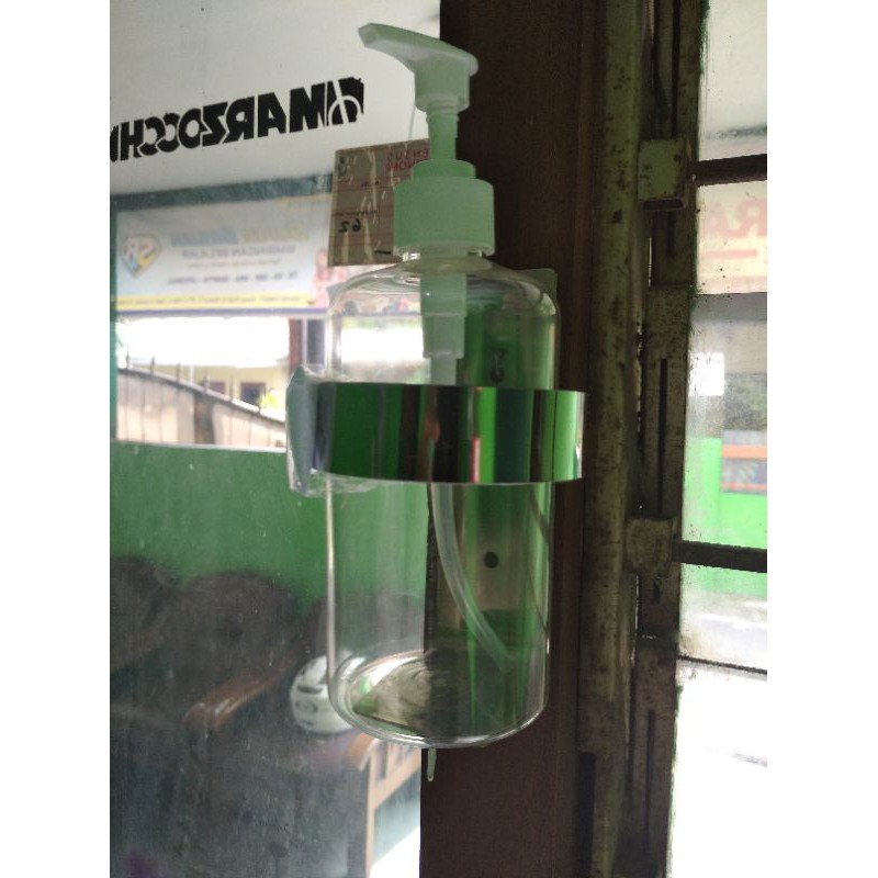 braket stainless dan botol pump 500 ml