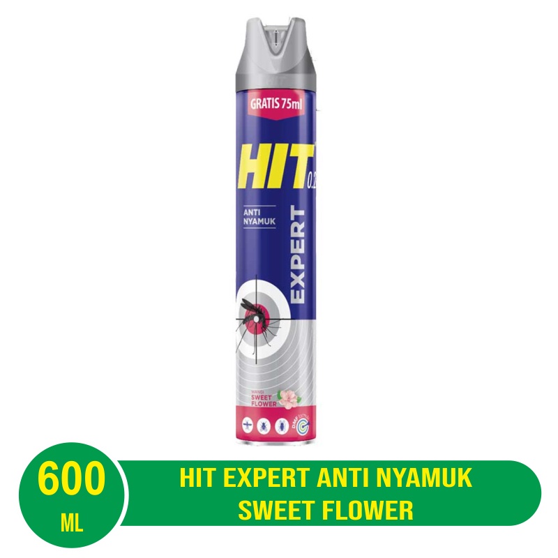 HIT Expert Aerosol Anti Nyamuk Sweet Flower 200ml / 415ml / 600ml