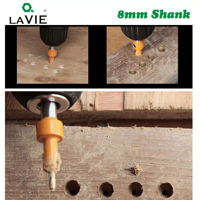 Set 5pcs Mata Bor Lubang Sekrup Baut Kayu Drilling Pilot Hole