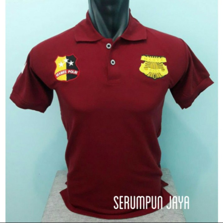 KAOS GADA MADYA - KAOS KERAH GADA MADYA - KAOS KERAH GADA MADYA MAROON FULL BORDIR