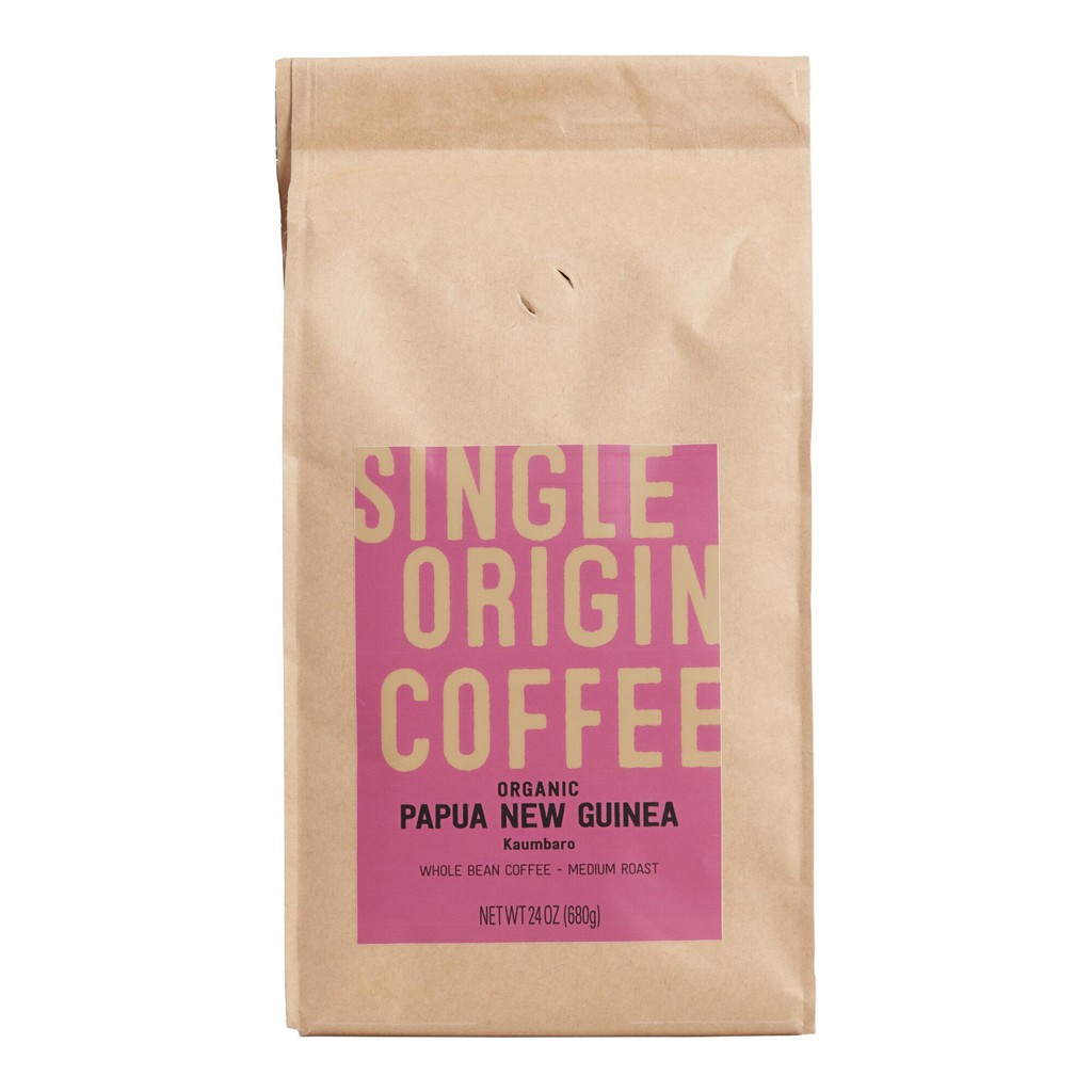 

Single Origin Coffee Organic Papua New Guinea Chimbu Whole Roasted Bean Coffee.