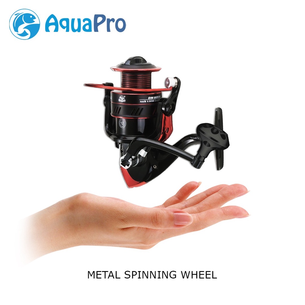 Aquapro DM1000 Reel Pancing Putar Rell Rill Pancing Katrol Kerekan Pancing Fishing Reel Spool Metal Aluminium