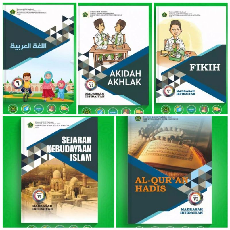 ORI satu paket buku siswa Depag k13 kelas 6 edisi revisi 2020