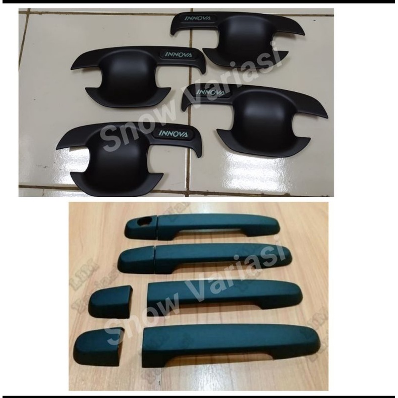 paket Outer handle  cover pintu innova lama 2004 sd 2015 Hitam Chrome