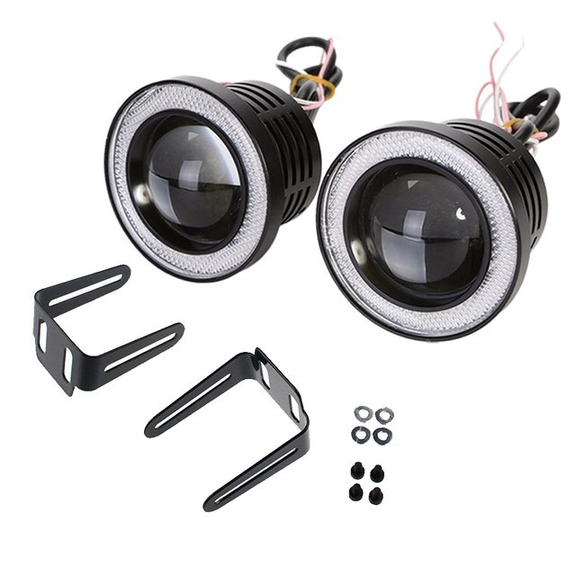 Cuci Gudang Foglamp Led Angel Eyes 89mm Projector Universal