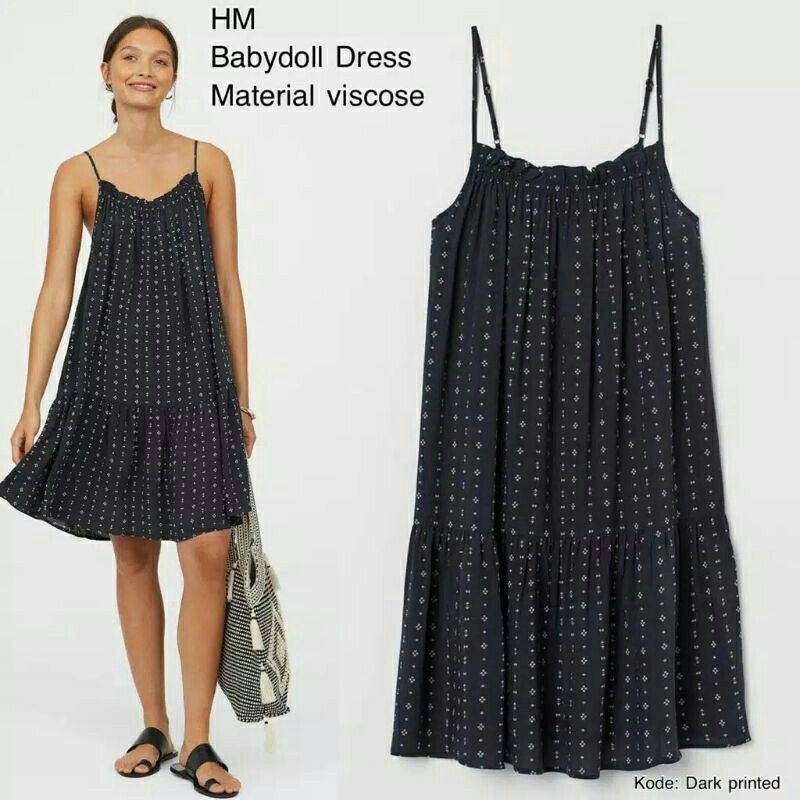 Dress H&amp;M Babydoll Dress Mini Wanita Original Branded