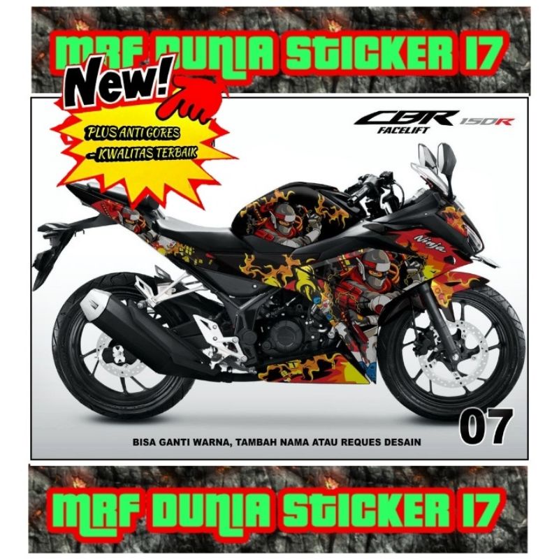 Sticker decal CBR 150R Facelift Full Body dekal CBR 150R Facelift Stiker Decal CBR 150R Facelift Dec
