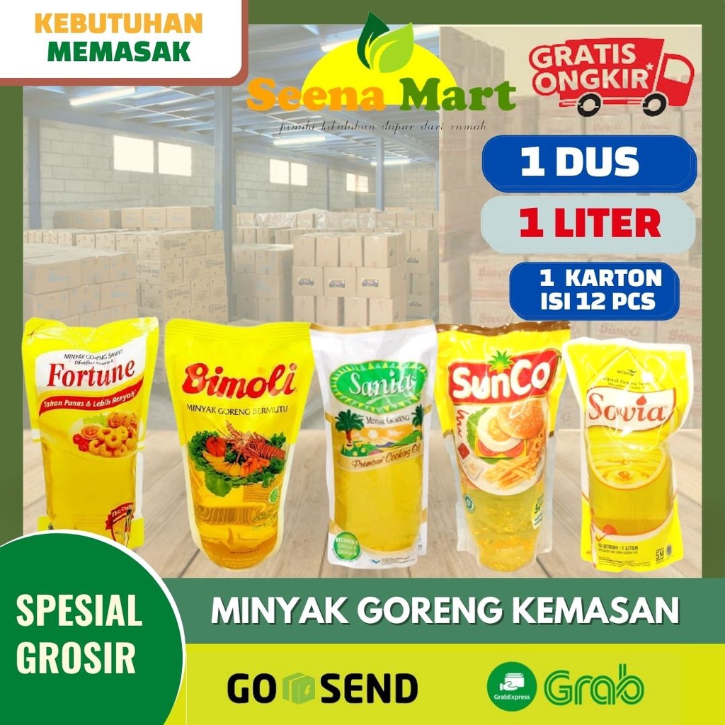 Minyak Goreng Minyak Goreng Kemasan 1 Liter Dus Minyak Makan Murah 1 liter Minyak Bimoli Minyak Refi