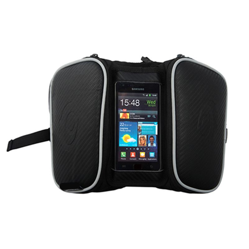 Tas Sepeda Waterproof dengan Case Smartphone - ROS12813 - Black--Roswheel