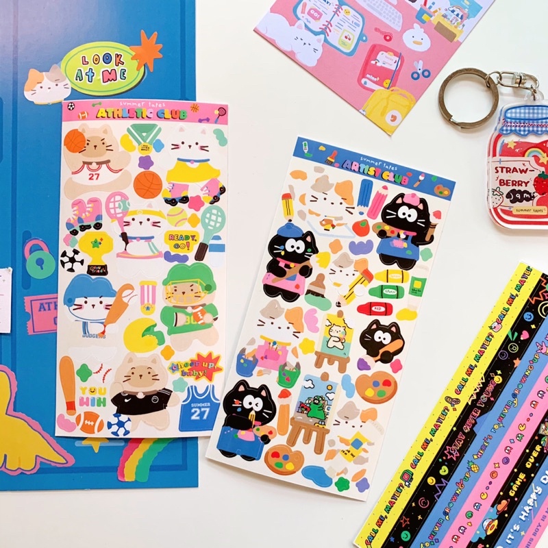 

Summer Tapes Club Seal Sticker/deco sticker/stiker jurnal/polcos sticker/stiker polaroid